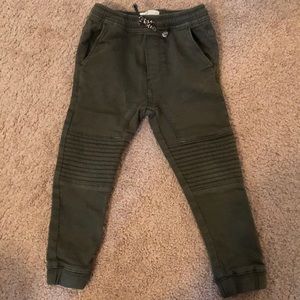 Zara army green motorcycle pants